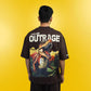 Outrage Brown Oversized T-Shirt for Men