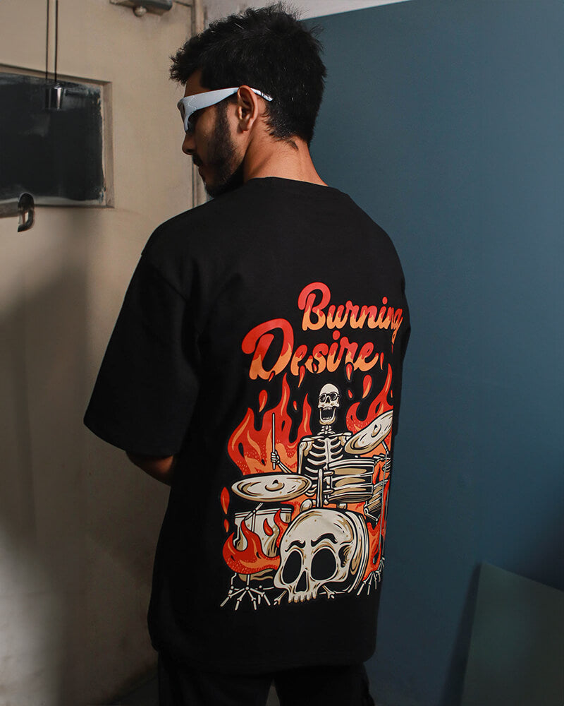 Burning Desire Oversized T-Shirt for Men