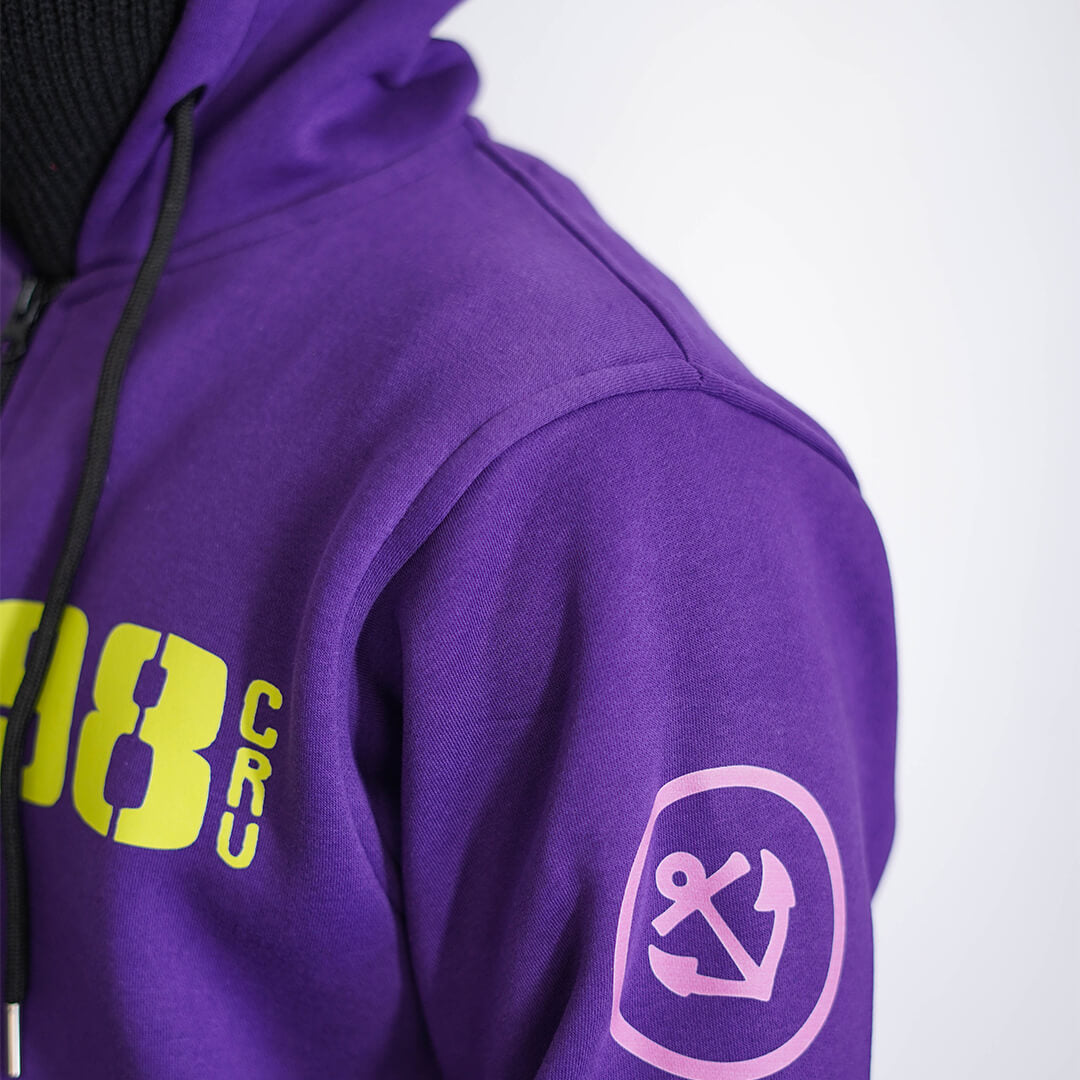 Code Crab Purple Oversized Hoodie