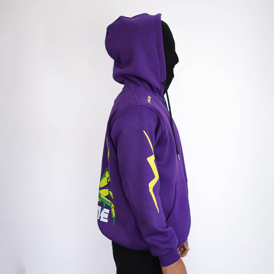 Code Crab Purple Oversized Hoodie