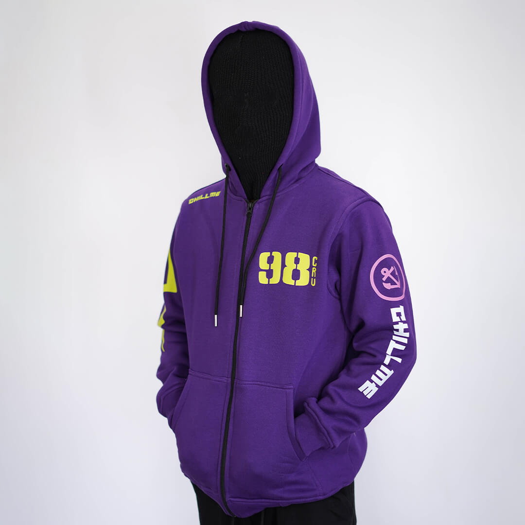 Code Crab Purple Oversized Hoodie