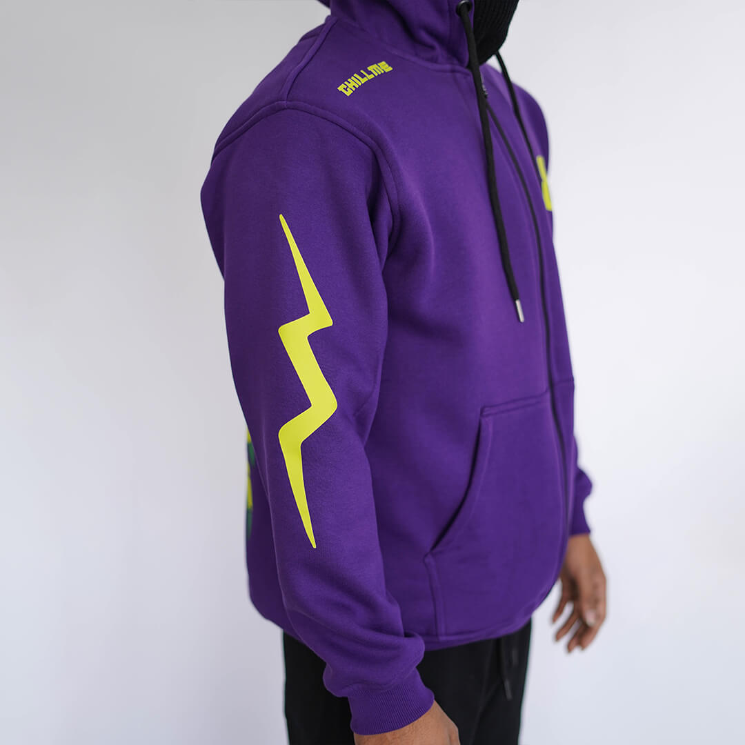 Code Crab Purple Oversized Hoodie