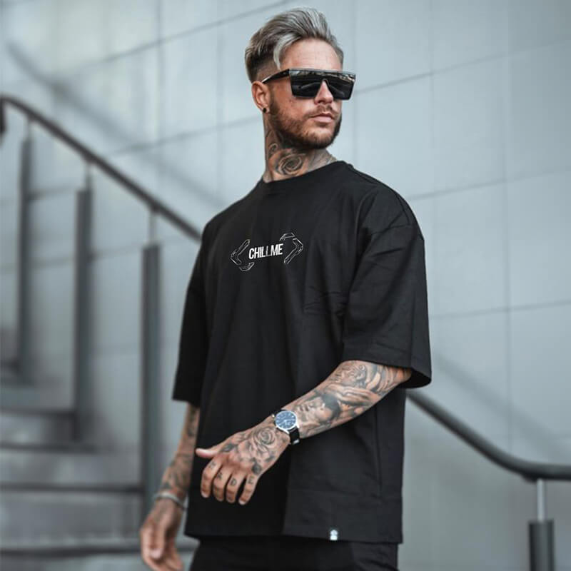 Gildan Black T-shirt Front And Back Plain Black T Shirt Mockup