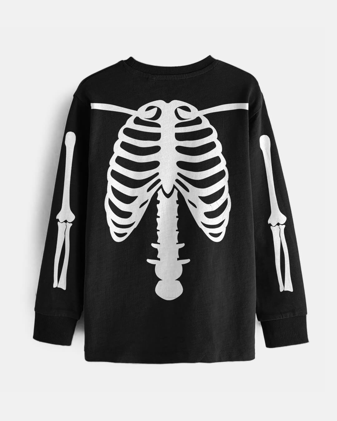 Skull Bones Men's Oversized  Full Sleeve T-Shirt