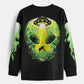 Green Flames Oversized Full Sleeves T-Shirt