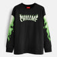 Green Flames Oversized Full Sleeves T-Shirt