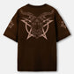 GOAT Brown Hip-Hop Tee Oversized T-Shirt