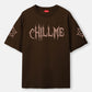 GOAT Brown Hip-Hop Tee Oversized T-Shirt