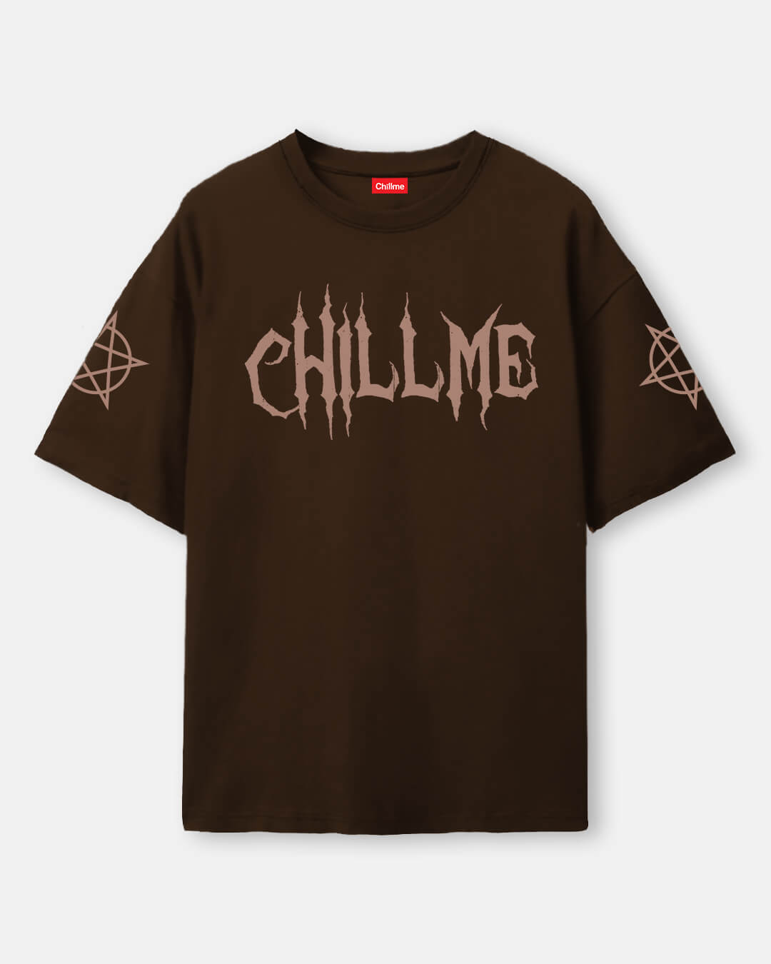 GOAT Brown Hip-Hop Tee Oversized T-Shirt