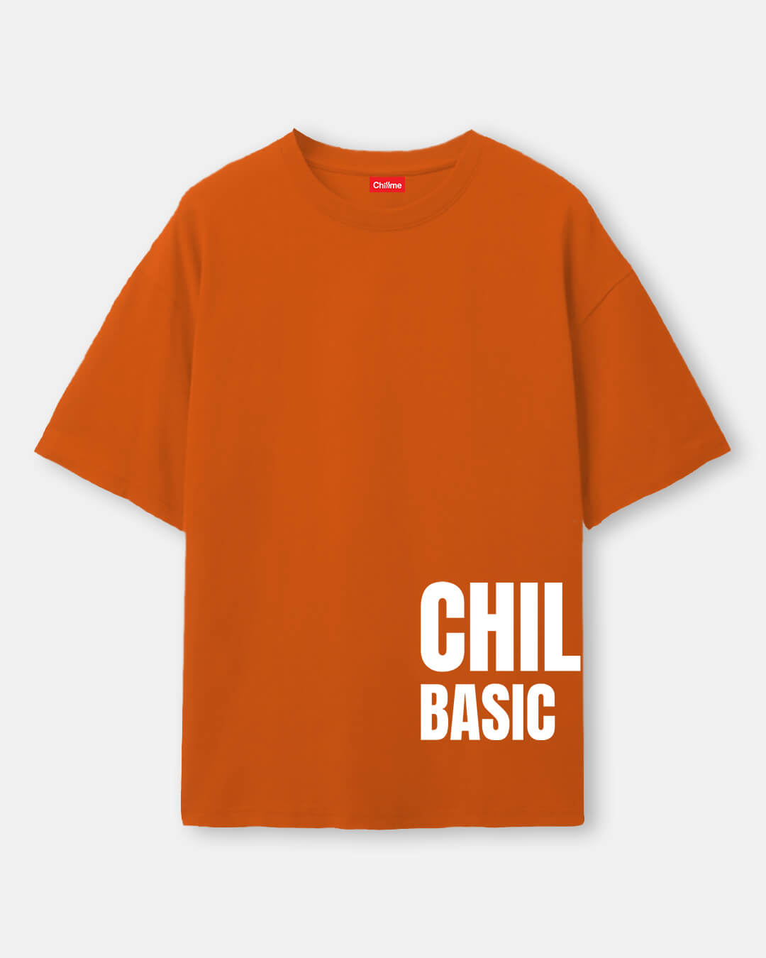 Orange Chillme Basic Oversized T-Shirt