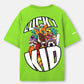 Lucky Kid Oversized Neon Green Men's Oversized T-Shirt