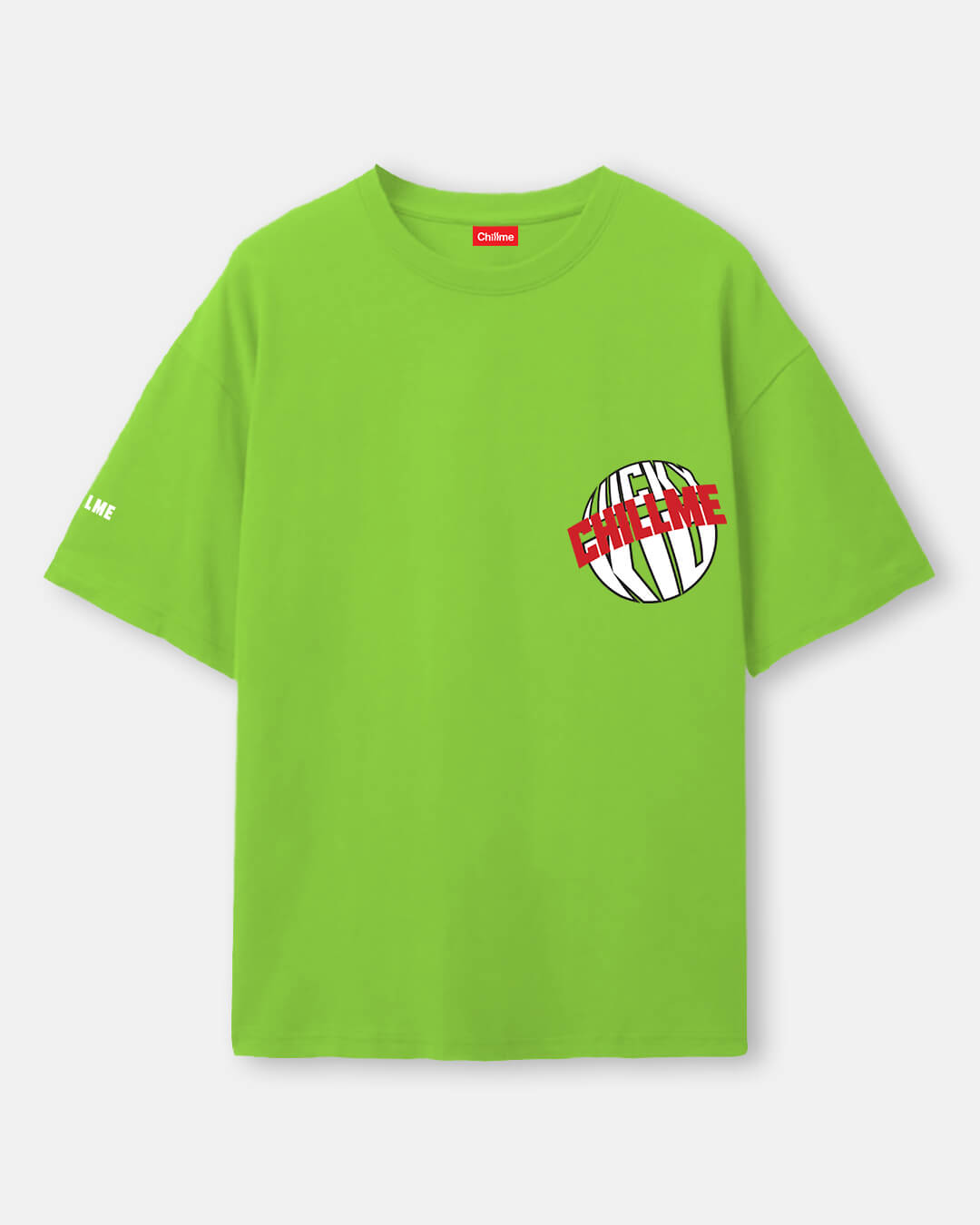 Lucky Kid Oversized Neon Green Men's Oversized T-Shirt