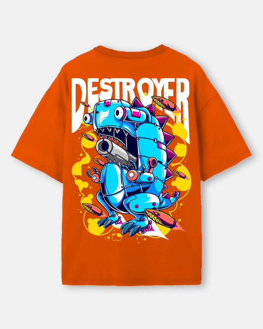 Destroyer Orange Oversized Tee