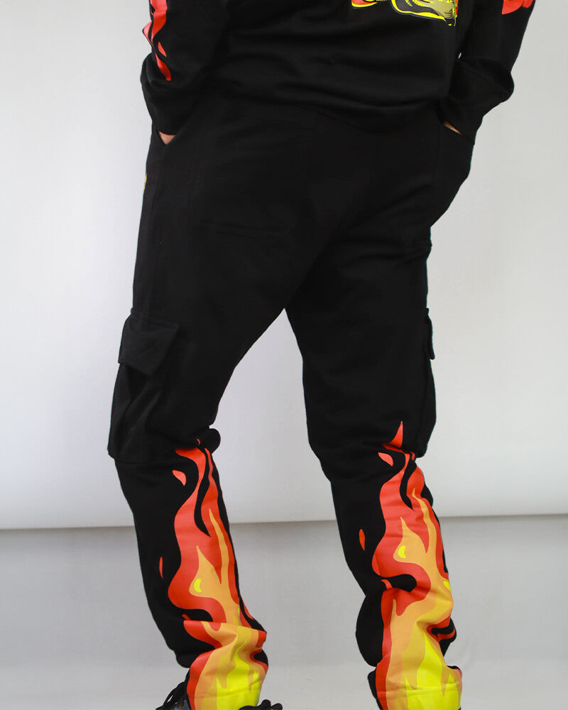 Cargo Pants Pantalones Hip Hop Free Fire Mens Fashion Black Cargo