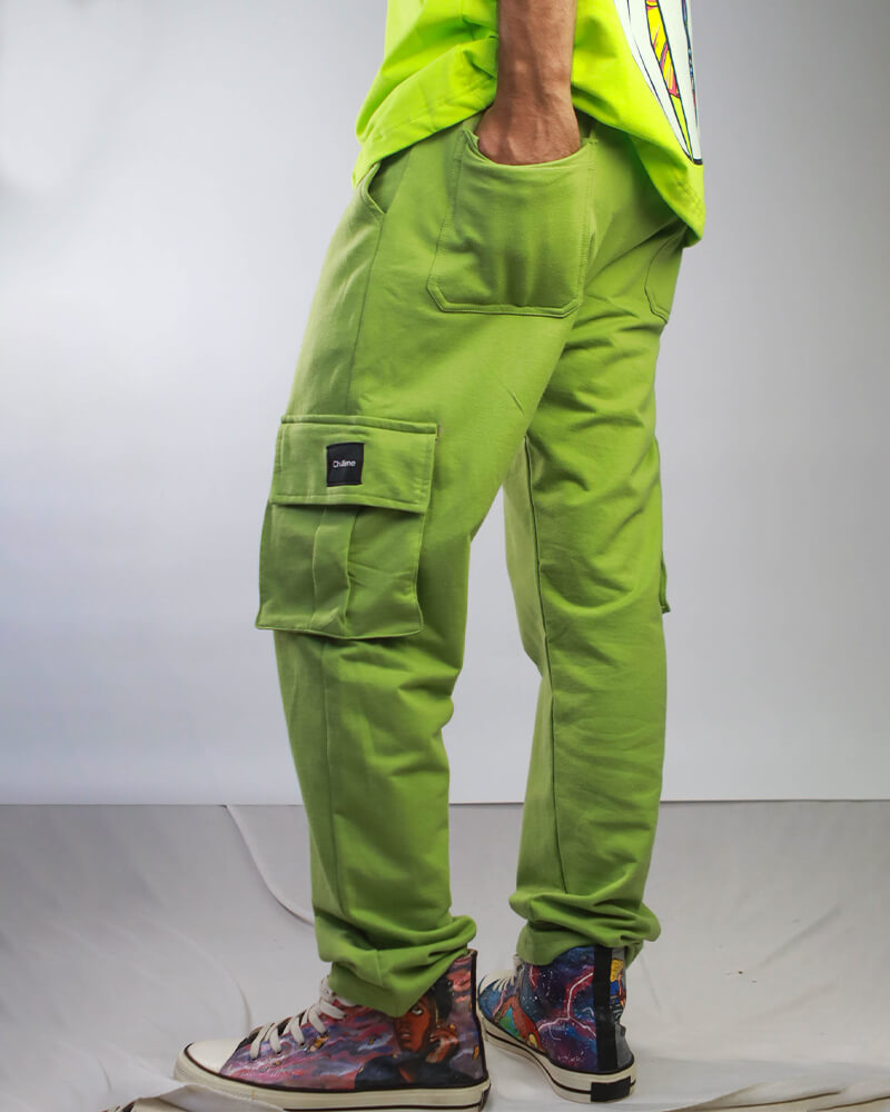 Lime Green 6 Pocket Cargo Pant