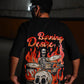 Co-ord Men's Burning Desire Oversized T-Shirt & Black Cargo Combo