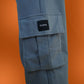 Solid Grey Loose Fit Cargo Pant