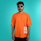 Orange Chillme Basic Oversized T-Shirt