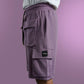 Purple Cargo 7 Pocket Shorts for Men