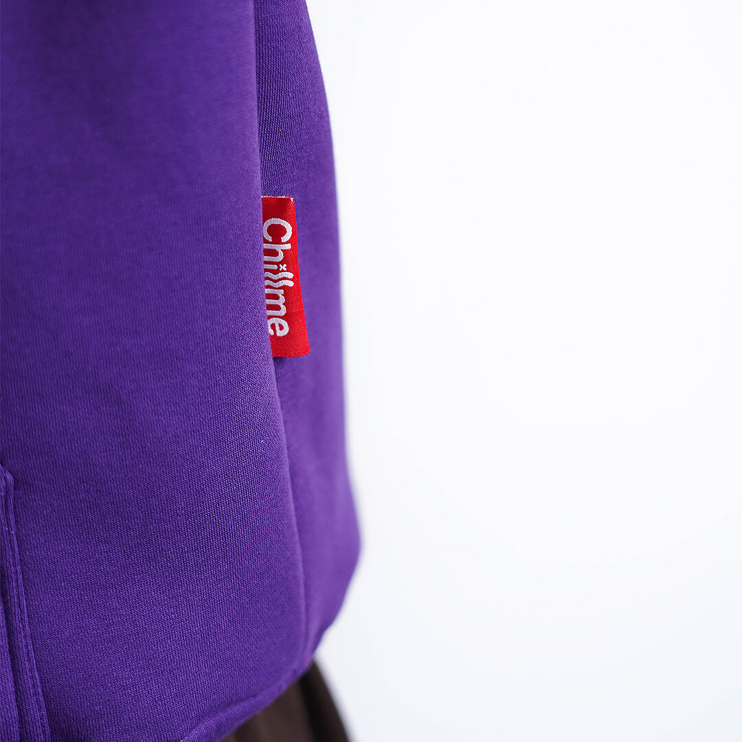 Solid Purple Color Oversized Hoodie - chillme