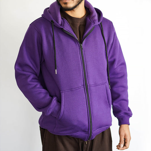 Solid Purple Color Oversized Hoodie - chillme