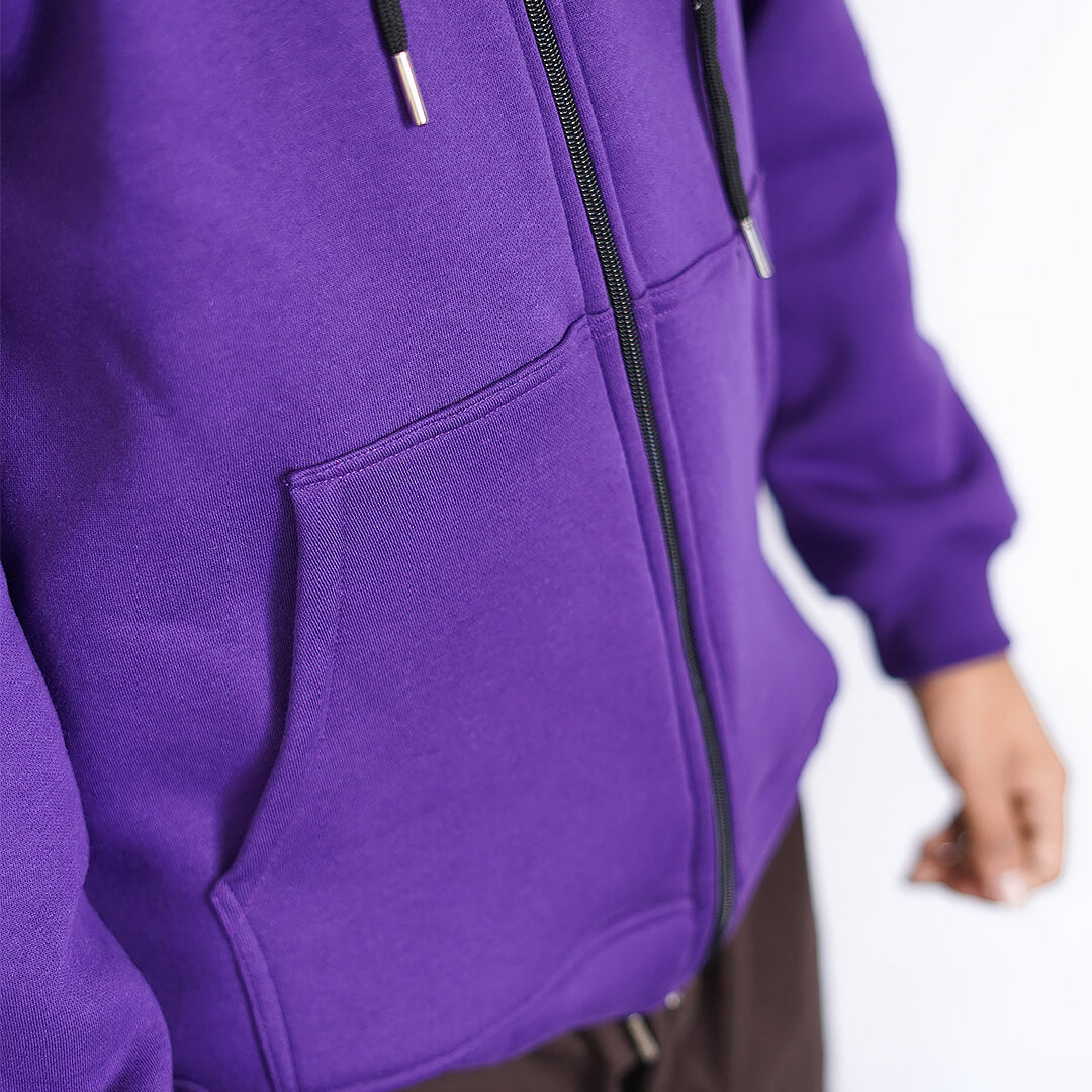 Solid Purple Color Oversized Hoodie - chillme