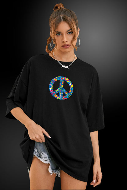 Peace Oversized T-Shirt for Women