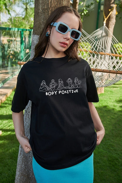Body Positive Oversized T-Shirt for Women