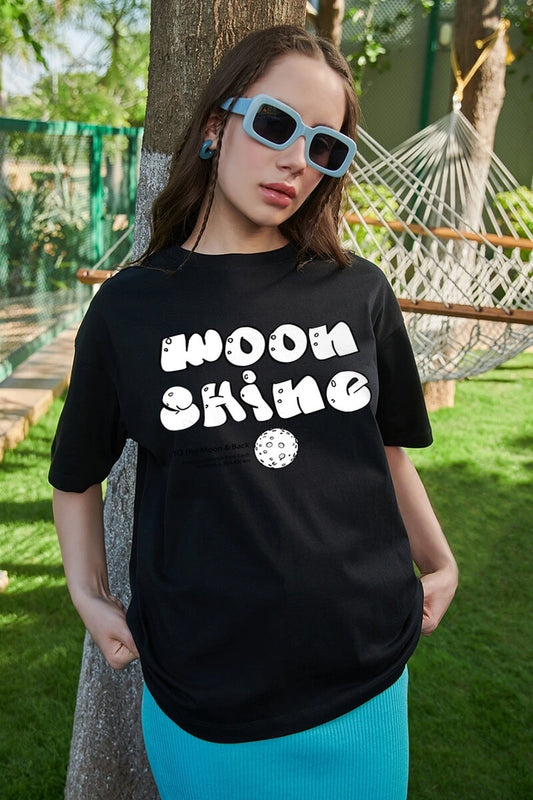 Moon Shine Oversized T-Shirt for Women