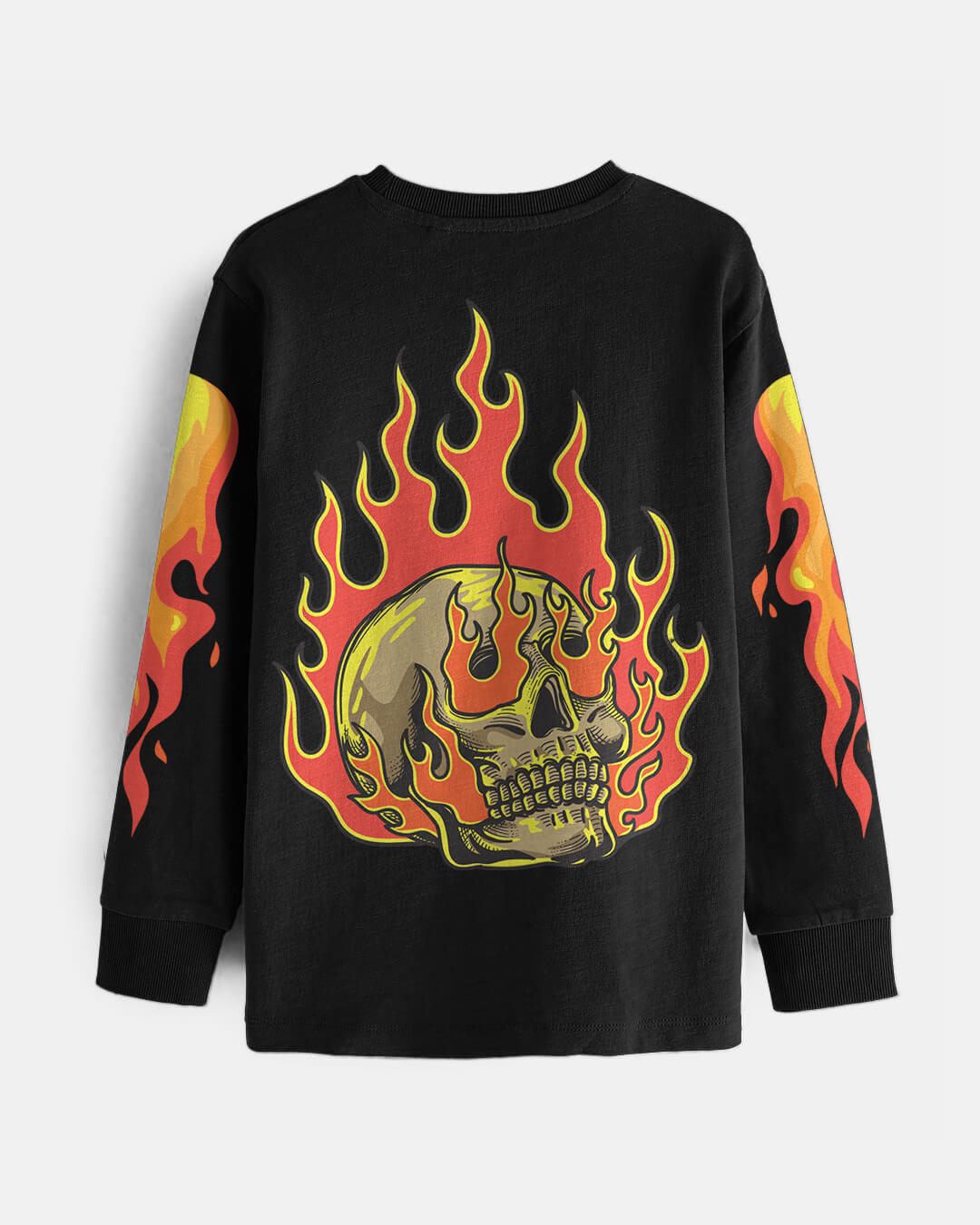 Fire Oversized Full Sleeves T-Shirt for Men