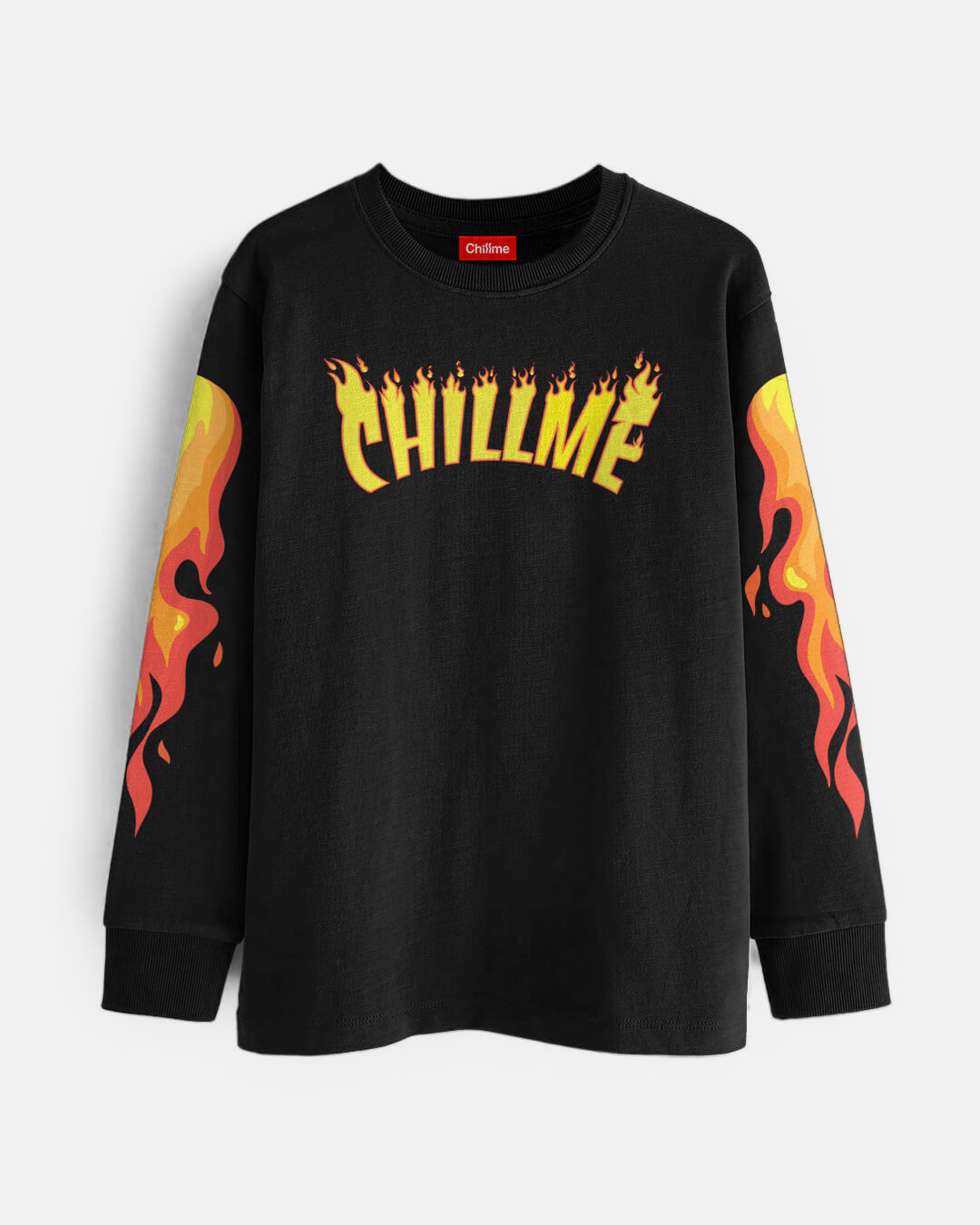 Fire Oversized Full Sleeves T-Shirt for Men