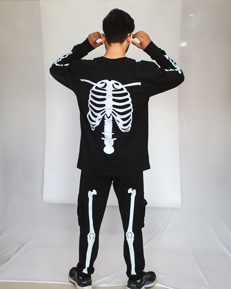 Skeleton Co-ord Set of T-Shirt Cargo