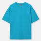 Blue solid Oversized Tshirt