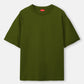 Olive Green solid Oversized Tshirt