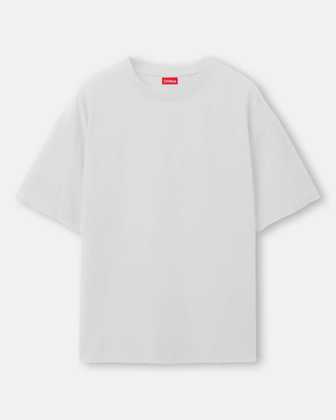 White Solid Oversized Tshirt